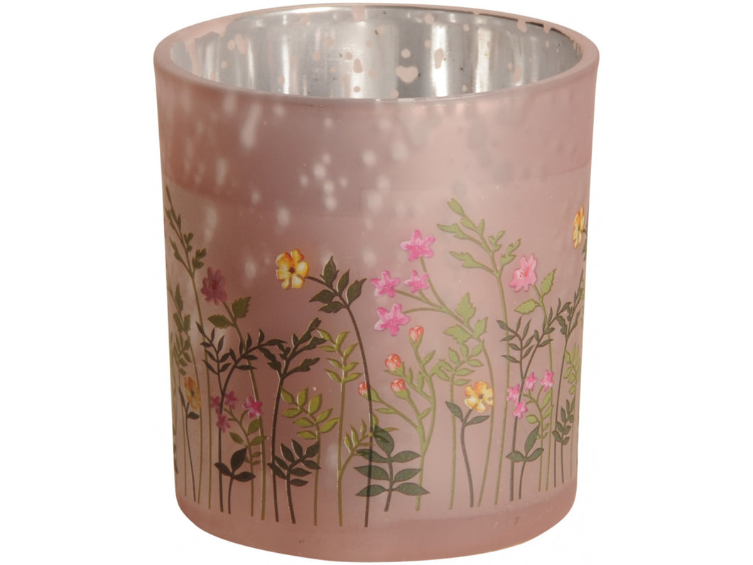 PINK WILDFLOWER CANDLE HOLDER