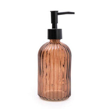 AMBER RIDGED SOAP DISPENSER