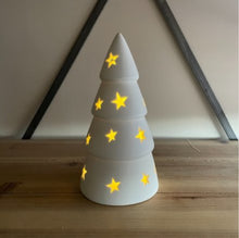 WHITE CERAMIC LARGE LED TREE