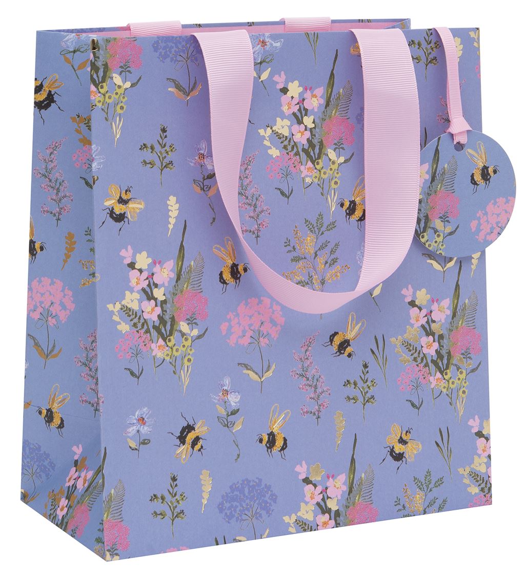 MEDIUM BLUE BEE GIFT BAG