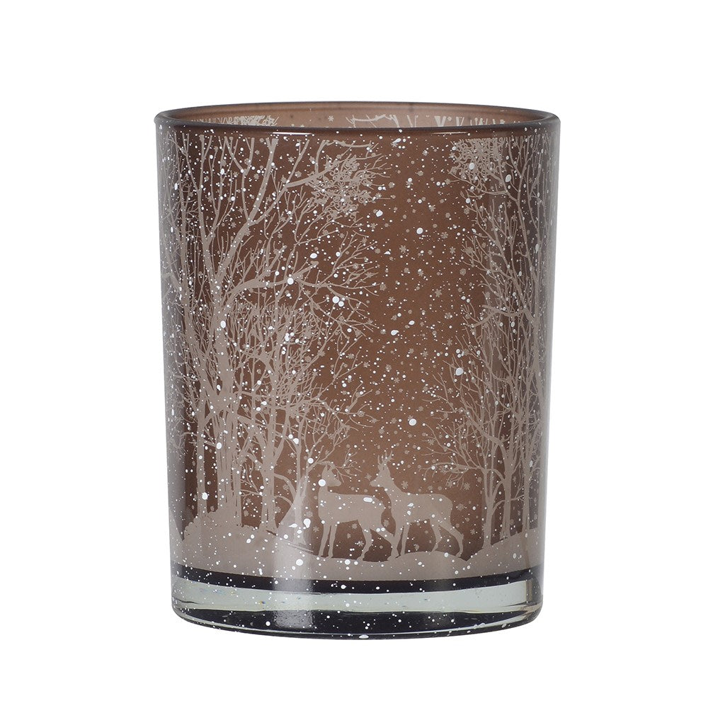 SNOWY DEER CANDLE HOLDER