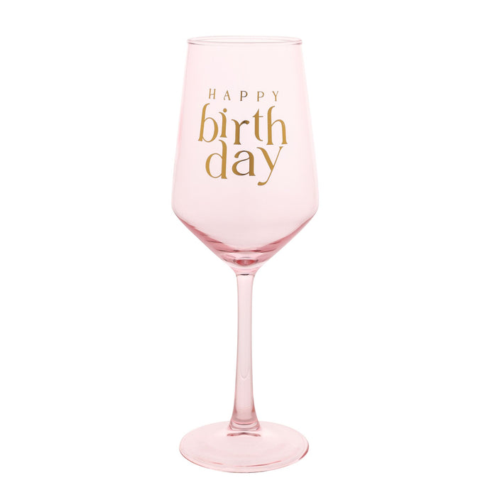 HAPPY BIRTHDAY WINE GLASS