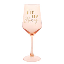 HIP HIP HOORAY WINE GLASS