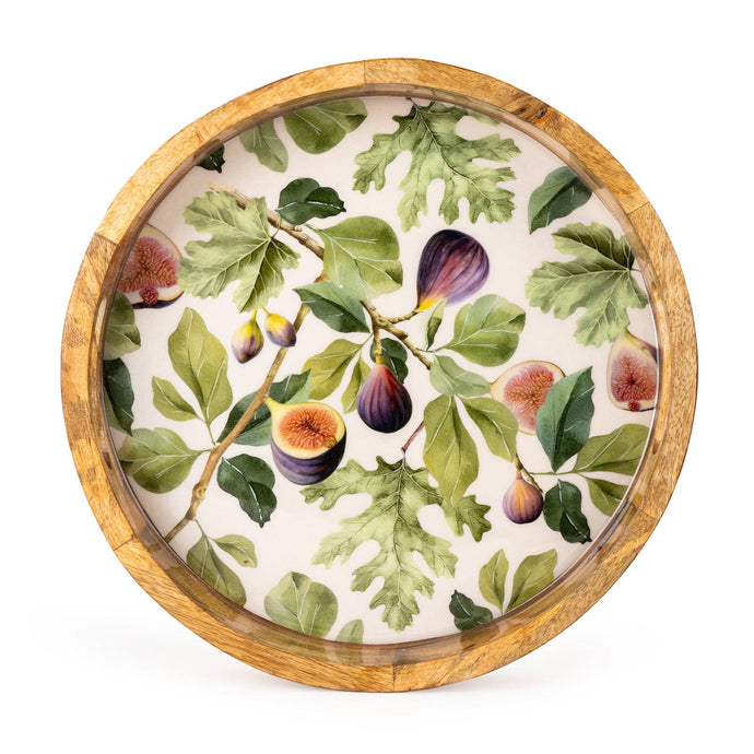 FIG ENAMELLED MANGO WOOD TRAY