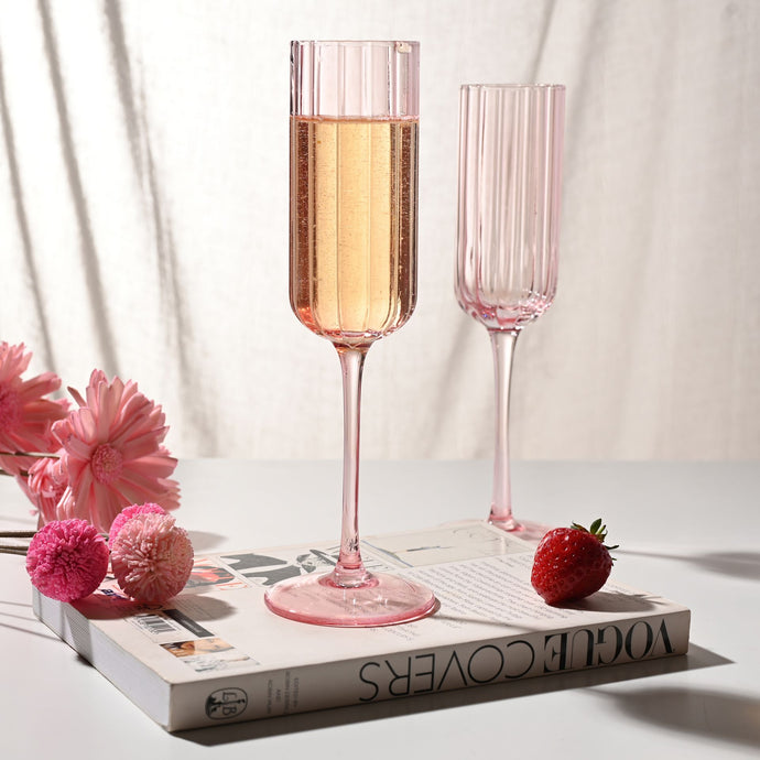 BLUSH CHAMPAGNE FLUTES